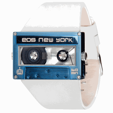 EOS MIXTAPE WATCH IN WHITE WITH BLUE