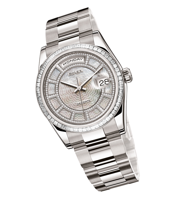 Rolex Oyster Perpetual DAY-DATE «Sertie» Carousel White Gold