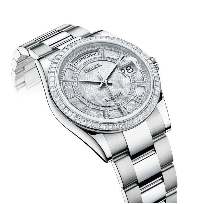 Rolex Oyster Perpetual DAY-DATE «Sertie» White_gold